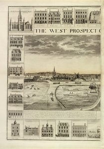 The West Prospect of the Town of Great Yarmouth in Norfolk, engraved by John Harris by J. Corbridge